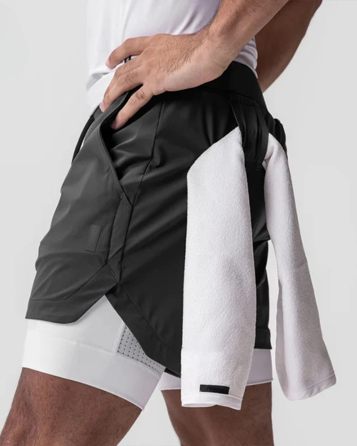 Stride 2-in-1 Training Shorts Charcoal