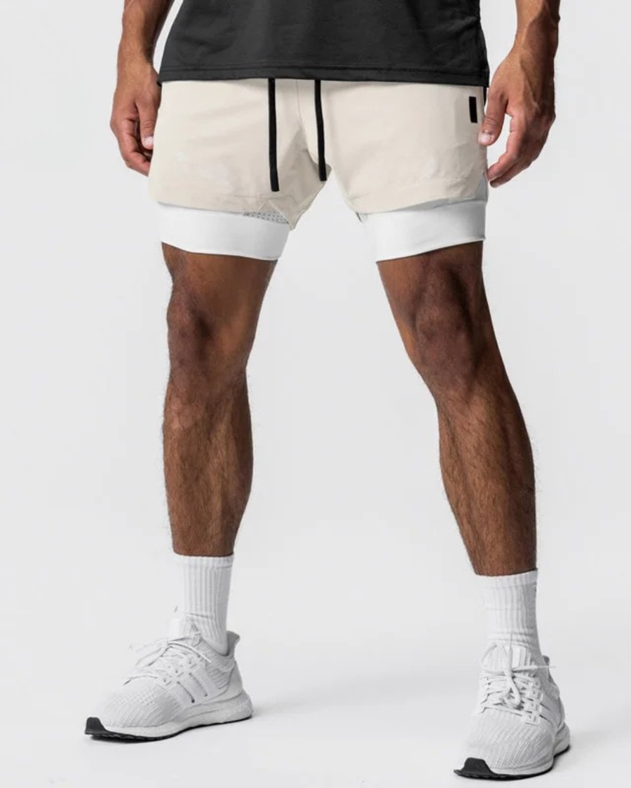 Stride 2-in-1 Training Shorts Sand