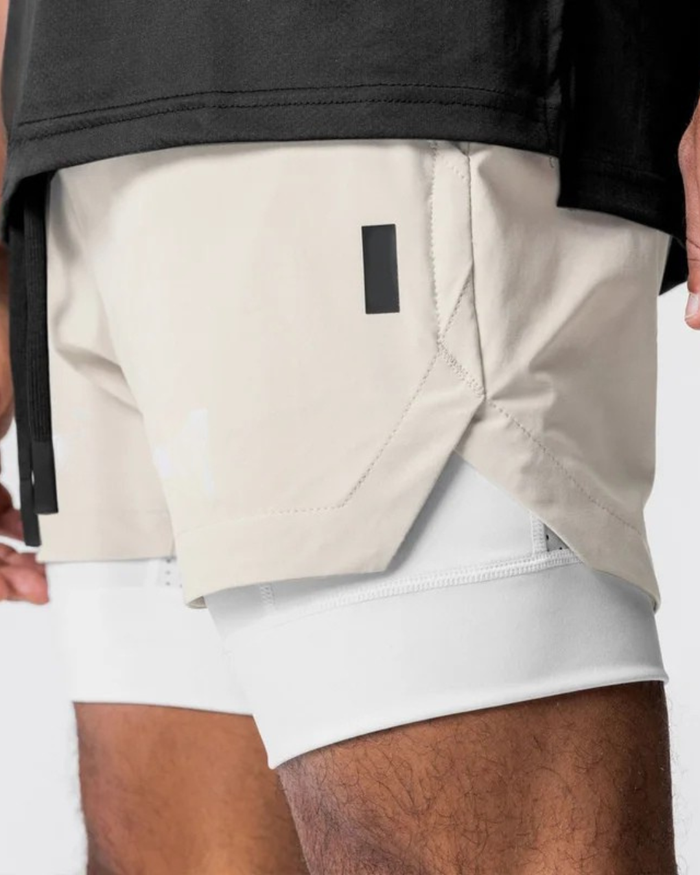 Stride 2-in-1 Training Shorts Sand