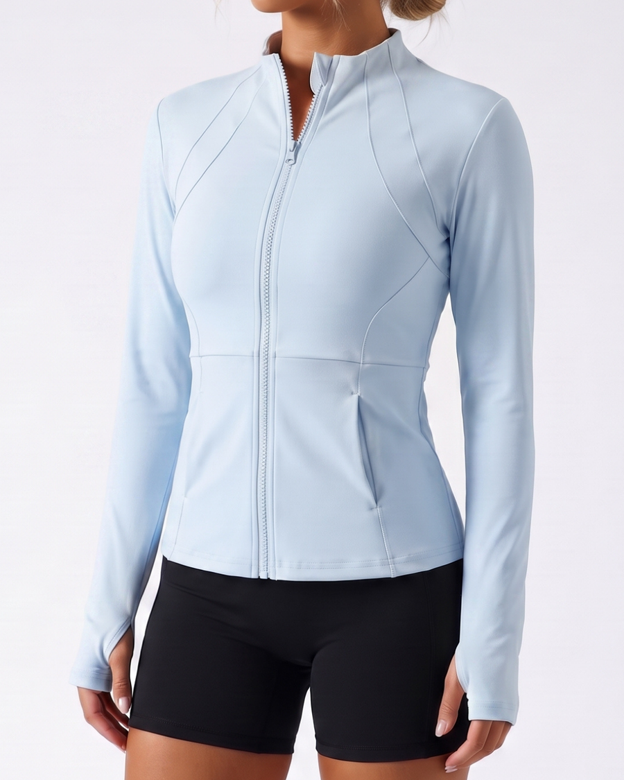 Cadence Fitted Training Jacket Light Blue