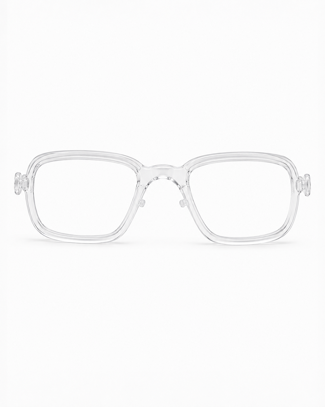 Rundr Aura Optical Insert RX - clear snap-fit prescription carrier, front view