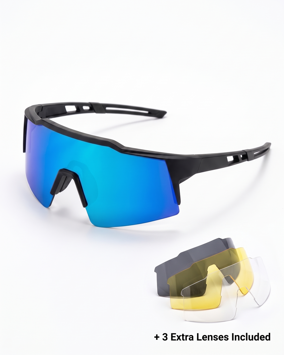 RUNDR Boost Sunglasses in Black-Blue#Color_Black-Blue