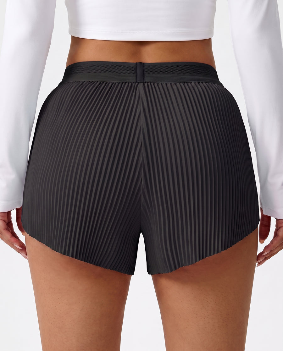 Tempo Pantaloncino da Corsa a Vita Media Nero