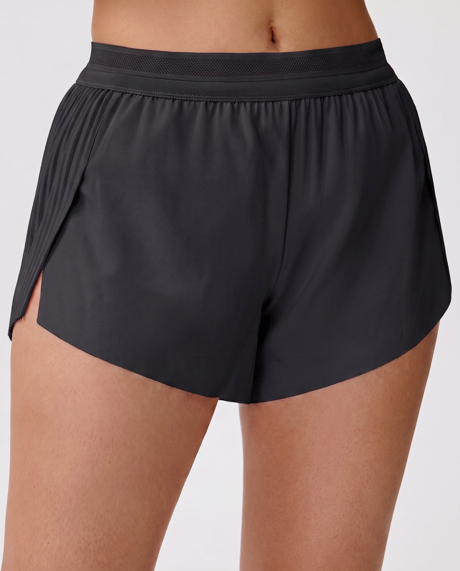 Tempo Pantaloncino da Corsa a Vita Media Nero