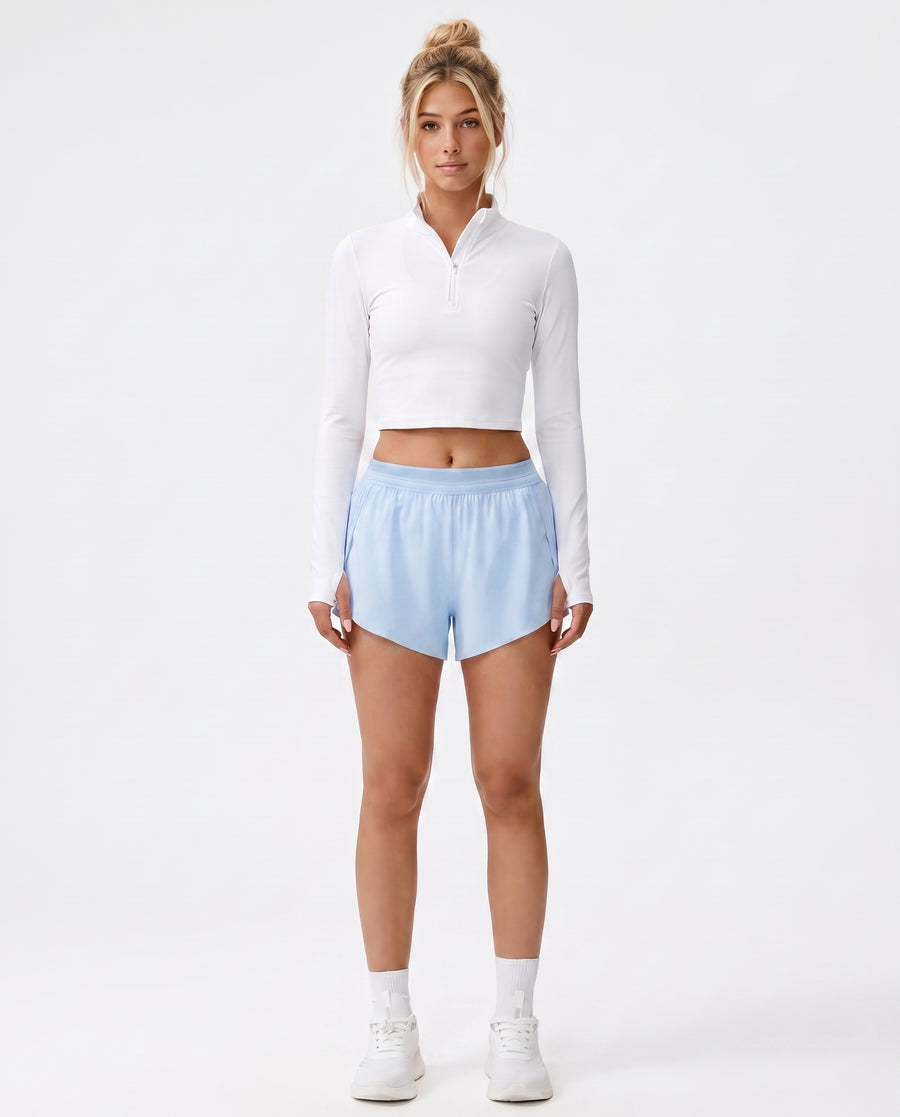 Tempo Pantaloncino da Corsa a Vita Media Blu