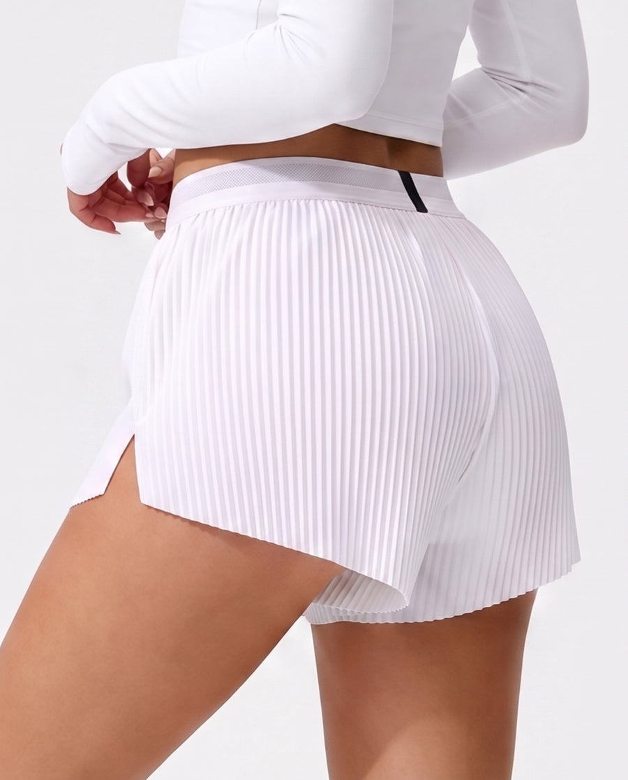 Tempo Pantaloncino da Corsa a Vita Media Bianco