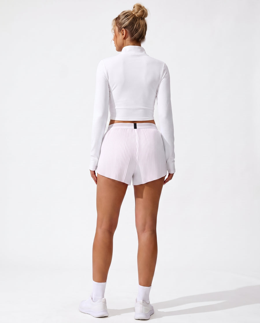 Tempo Pantaloncino da Corsa a Vita Media Bianco