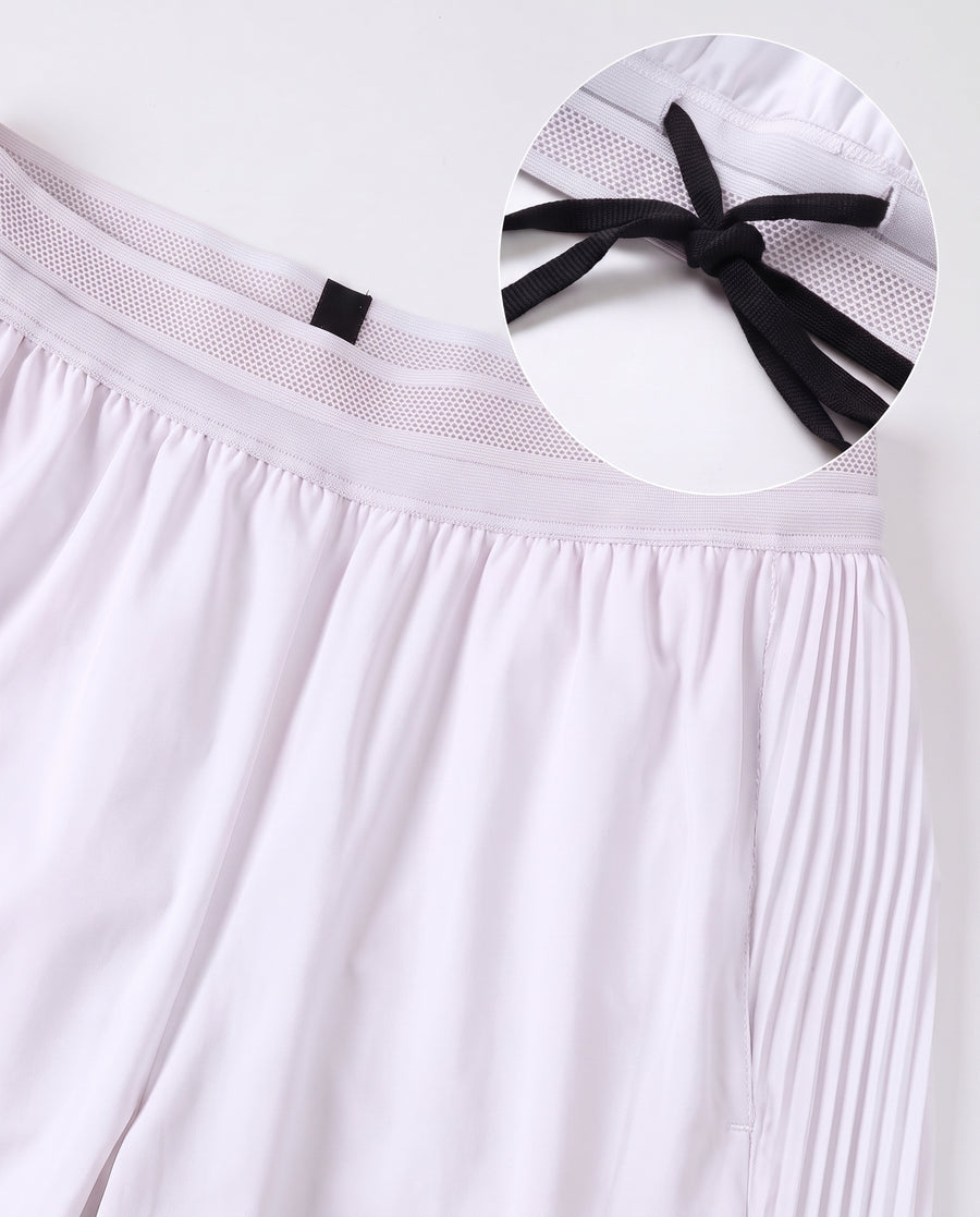 Tempo Pantaloncino da Corsa a Vita Media Bianco