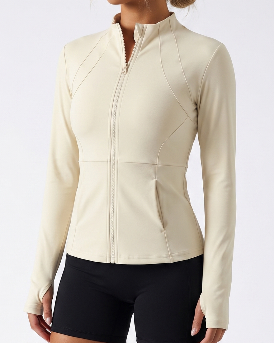 Cadence Fitted Training Jacket Cream