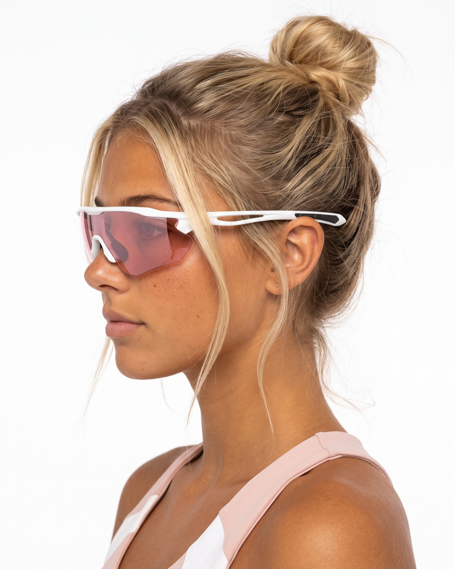 Aura Sonnenbrille Weiß/Rosa