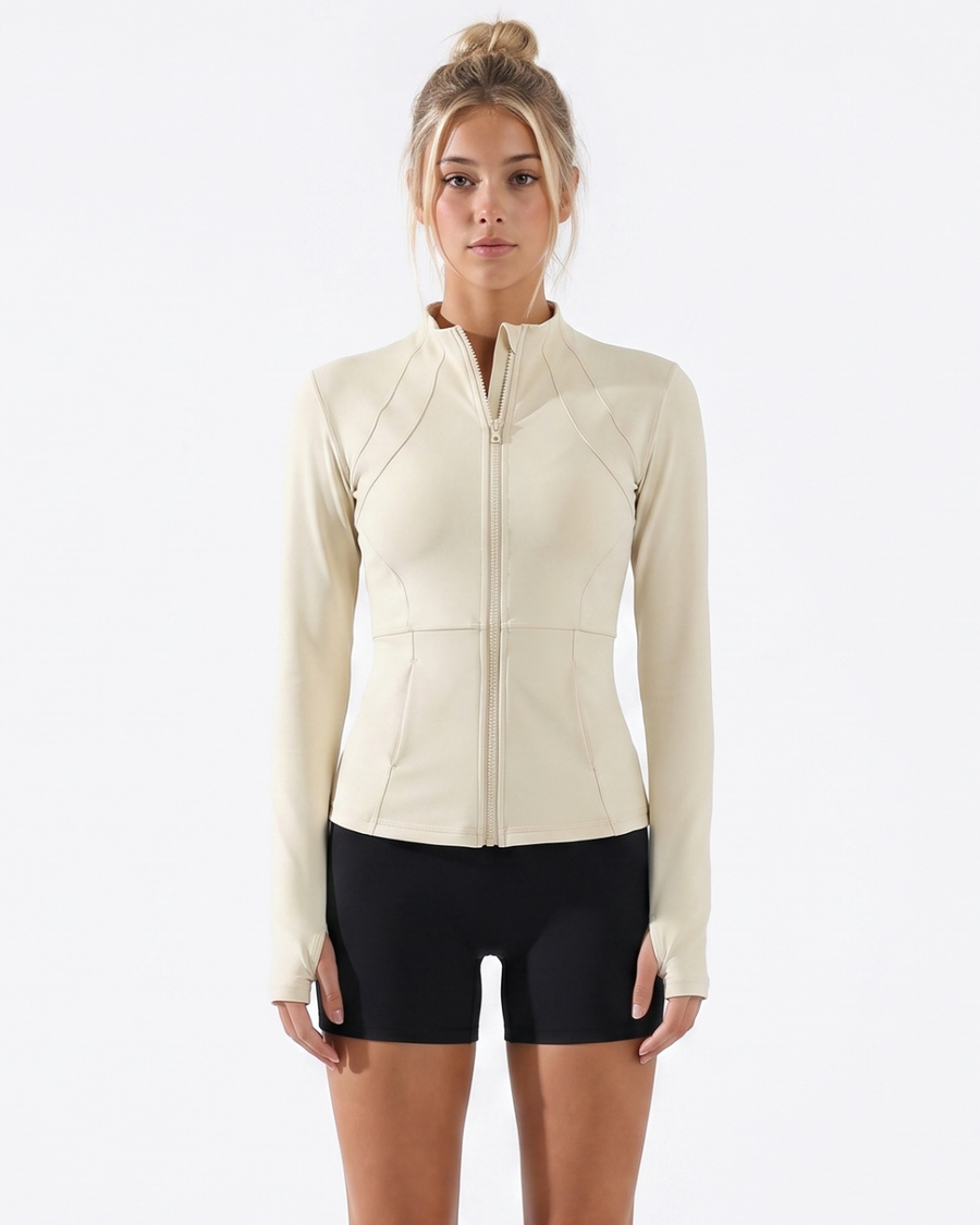 Cadence Fitted Training Jacket Cream
