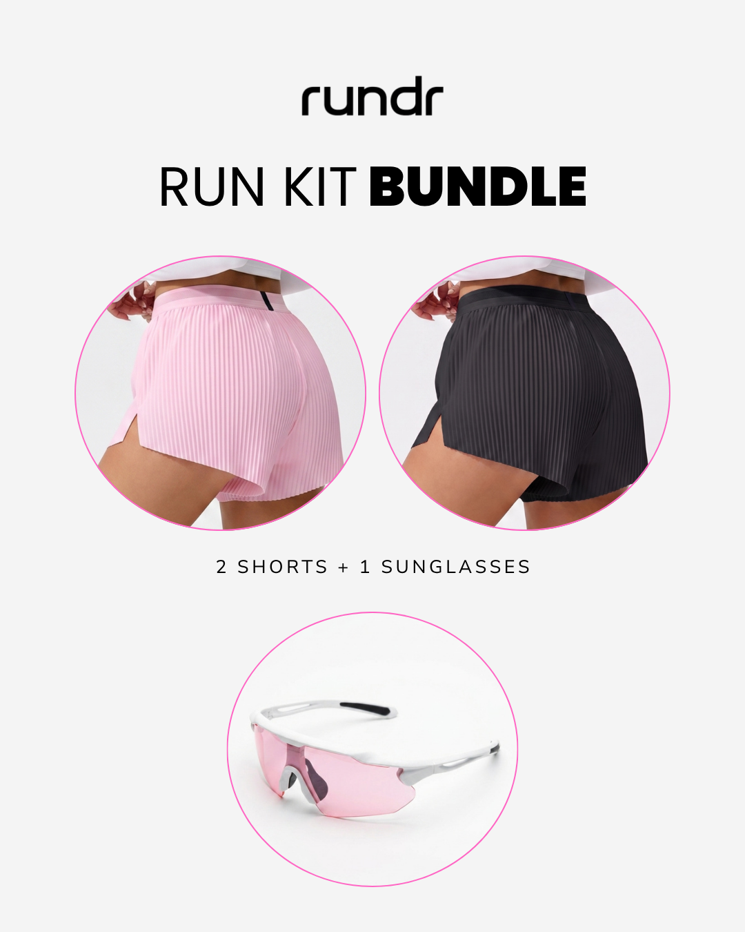 Run Kit: 1 Sunglasses + 2 Shorts