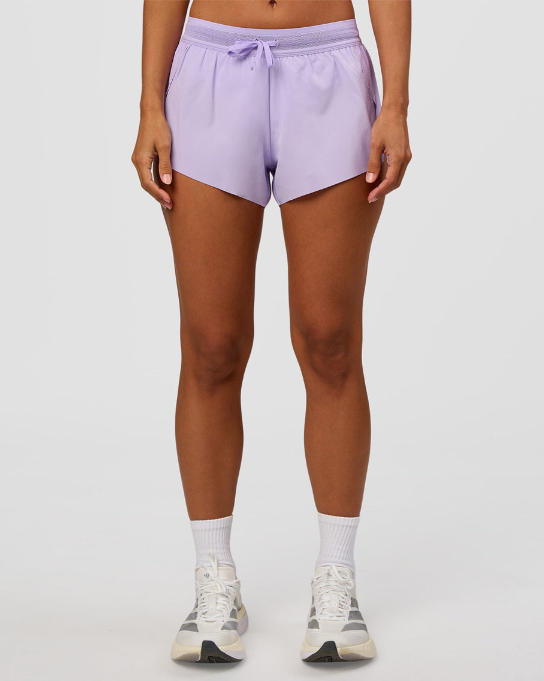 RUNDR Tempo Mid-Rise Running Short in Lilac