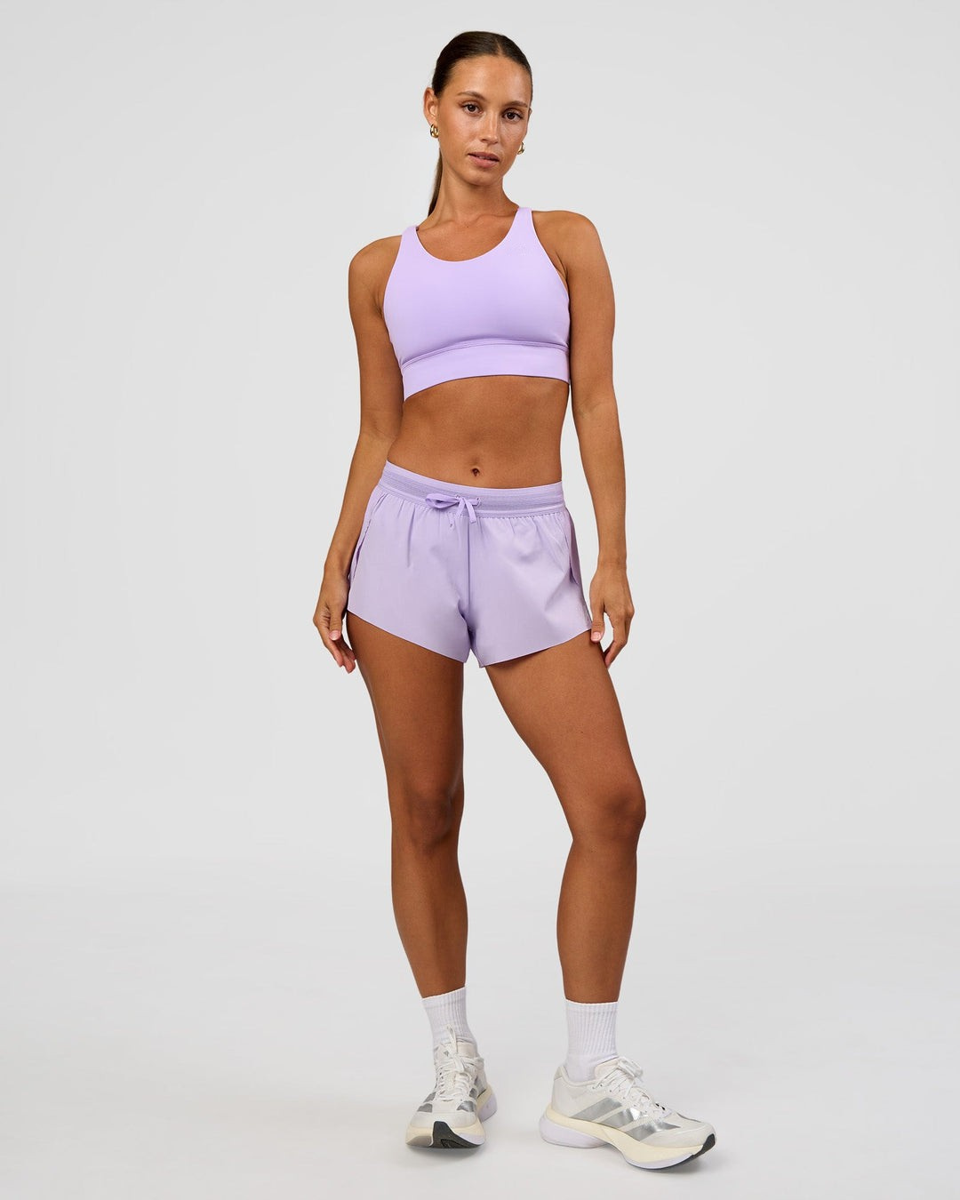 RUNDR Tempo Mid-Rise Running Short in Lilac