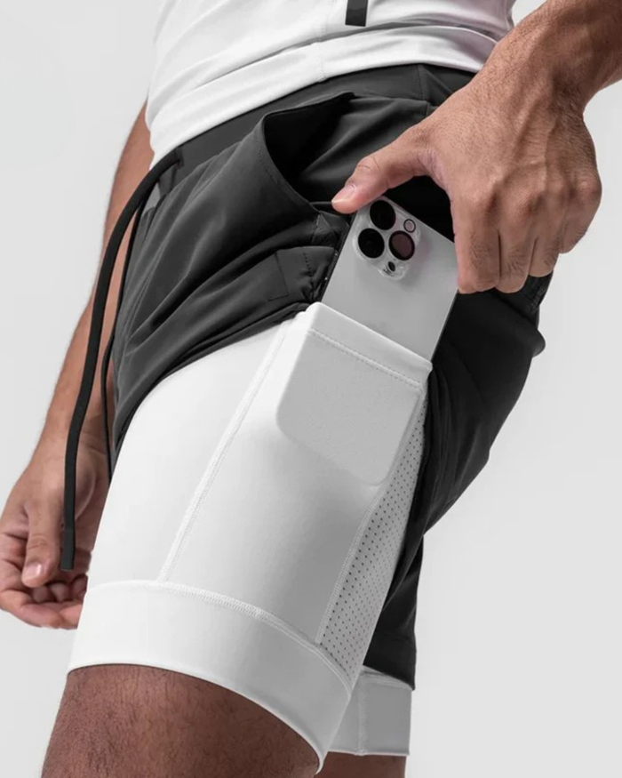 Stride 2-in-1 Training Shorts Charcoal