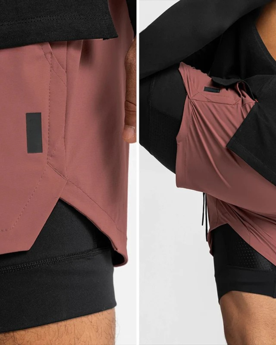 RUNDR Stride 2-in-1 Training Short in Maroon