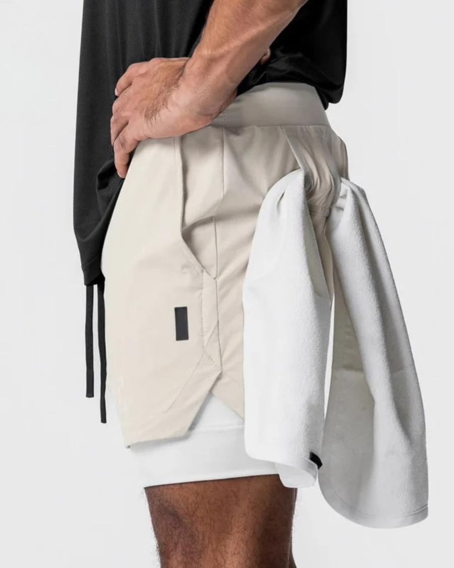 Stride 2-in-1 Training Shorts Sand