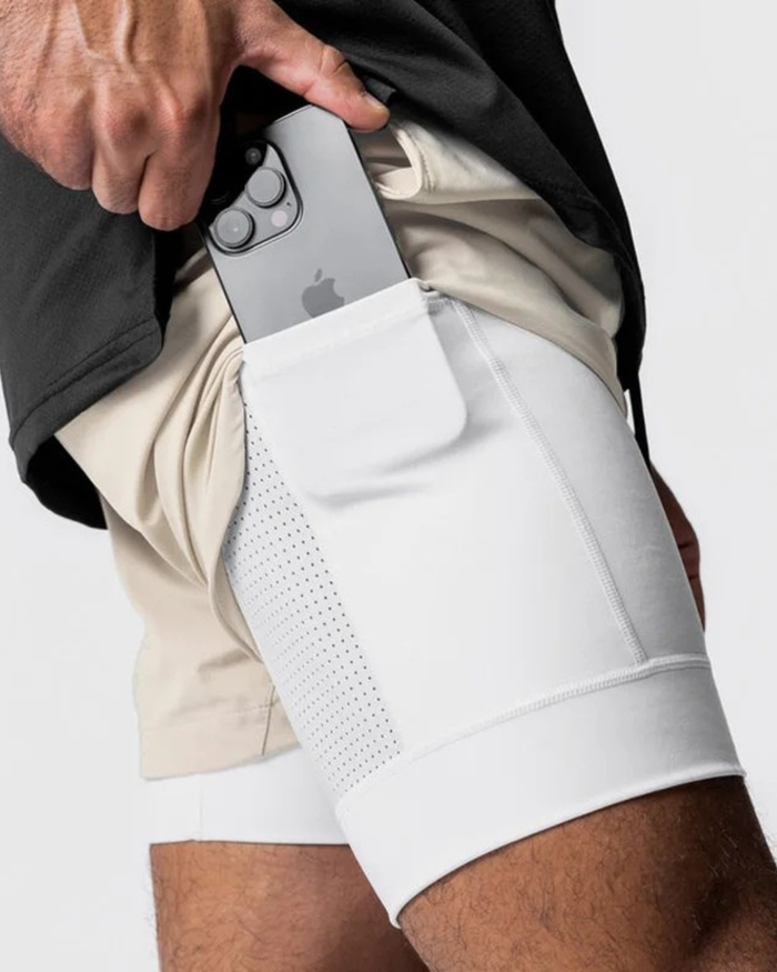 Stride 2-in-1 Training Shorts Sand