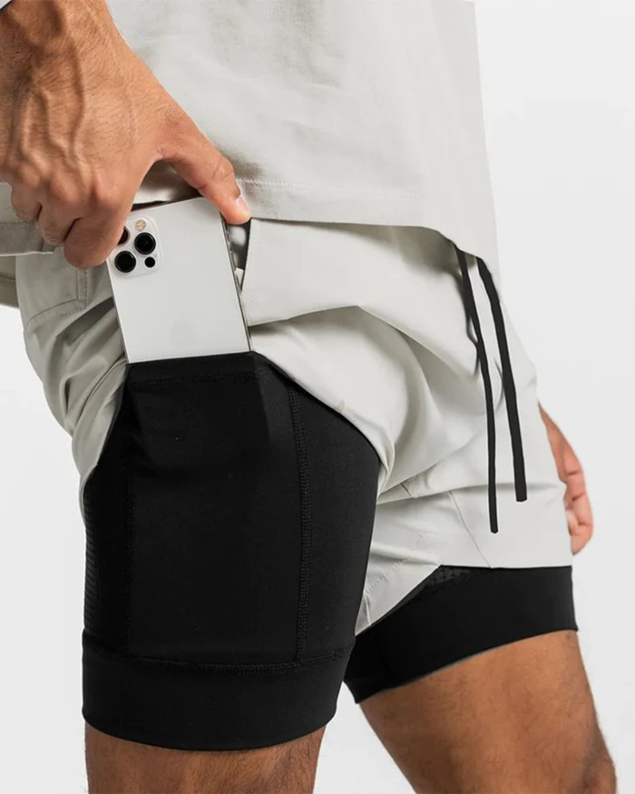 Stride 2-in-1 Training Shorts Stone