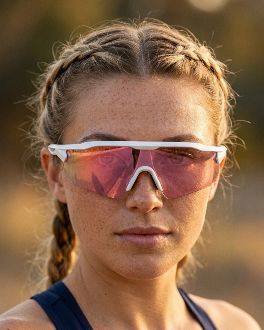 Aura Sonnenbrille Weiß/Rosa