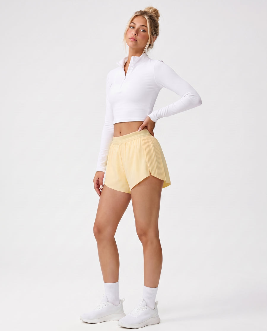 Tempo Mid-Rise Laufshort Gelb
