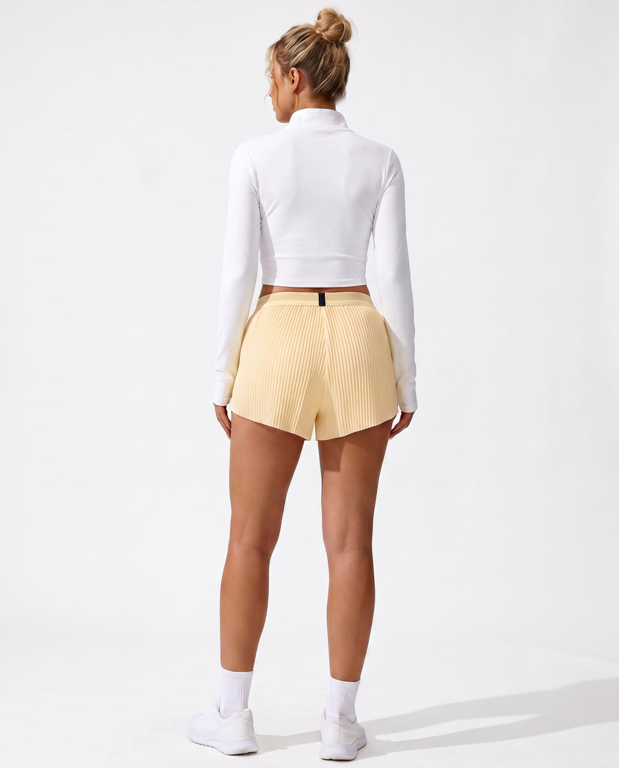 Tempo Mid-Rise Laufshort Gelb