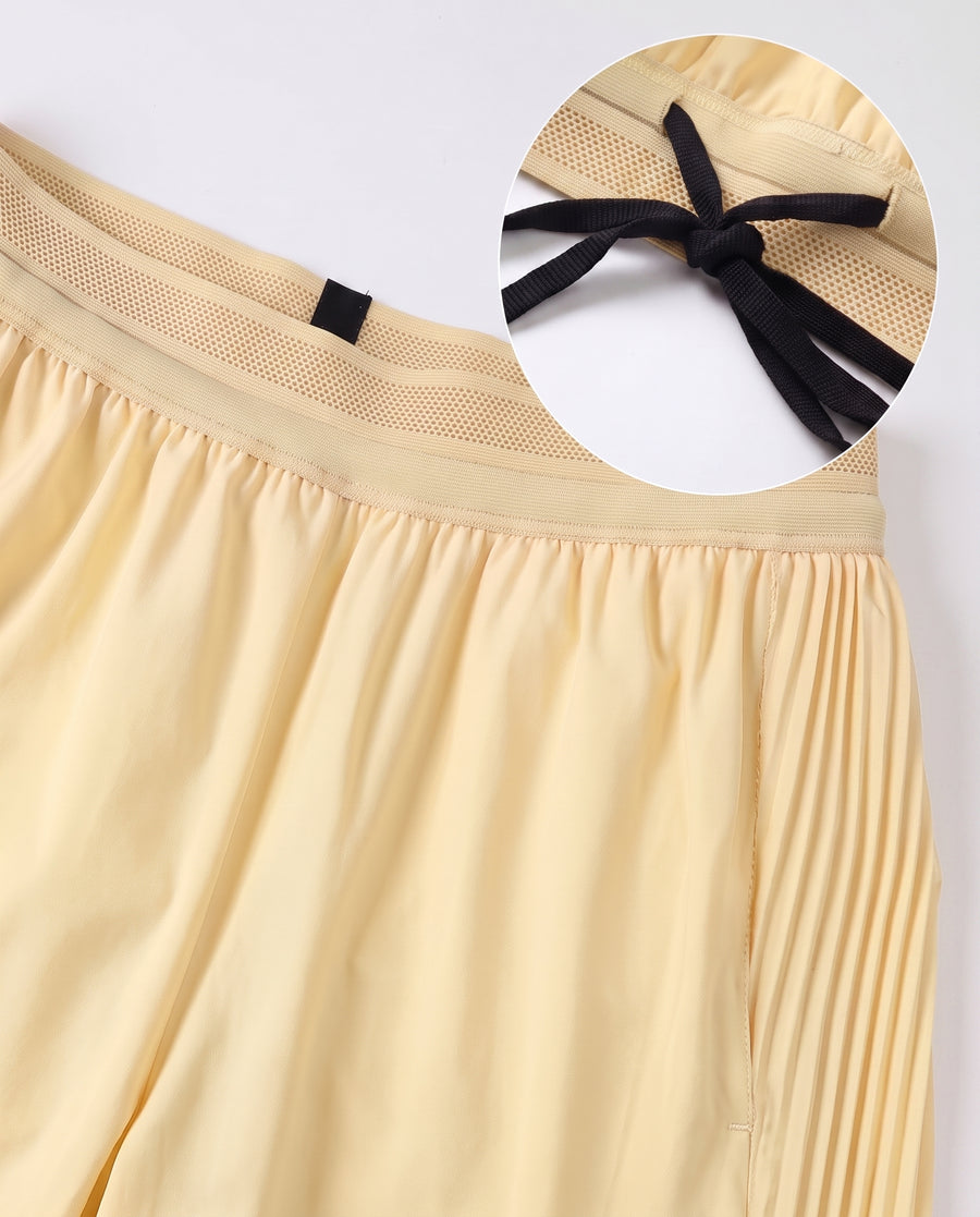 Tempo Mid-Rise Laufshort Gelb